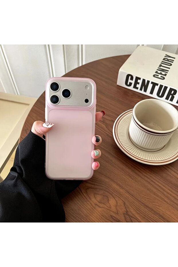 iPhone17 Pro Max Pink Hard Semi Transparent Protective Case For iPhone 17 Air 16 15 14 Plus 13 12 11
