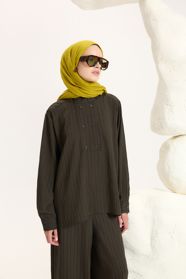 Faye Muslin Shawl Olive