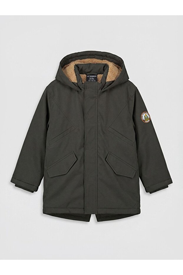 Lcw Kids Green Hooded Boy's Coat