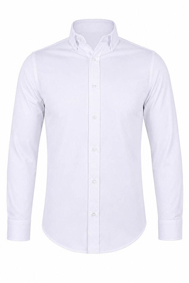 Jupiter White Men's Shirt 27Kmt8000010
