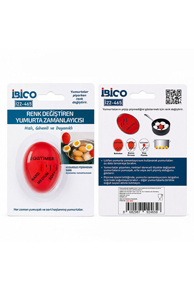 Egg Cooking Timer Color-Changing Thickener Hard - Medium - Soft İ22 - 465