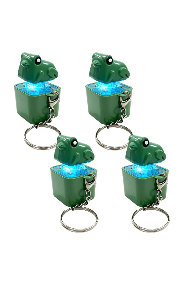 4Pcs Frog 1-4Pcs Frog Sound Keychain Clicker Keycap Recharge Keychain Duck Button Keychain Funny Str