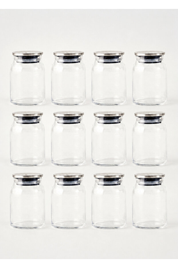 Jely Metal Lid Seasoning Container Set of 12 Natural (290 Cc)