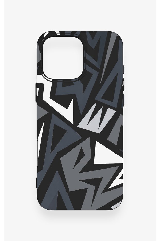 iPhone 16 Pro Max Compatible Geometric Block Pattern Silicone Case
