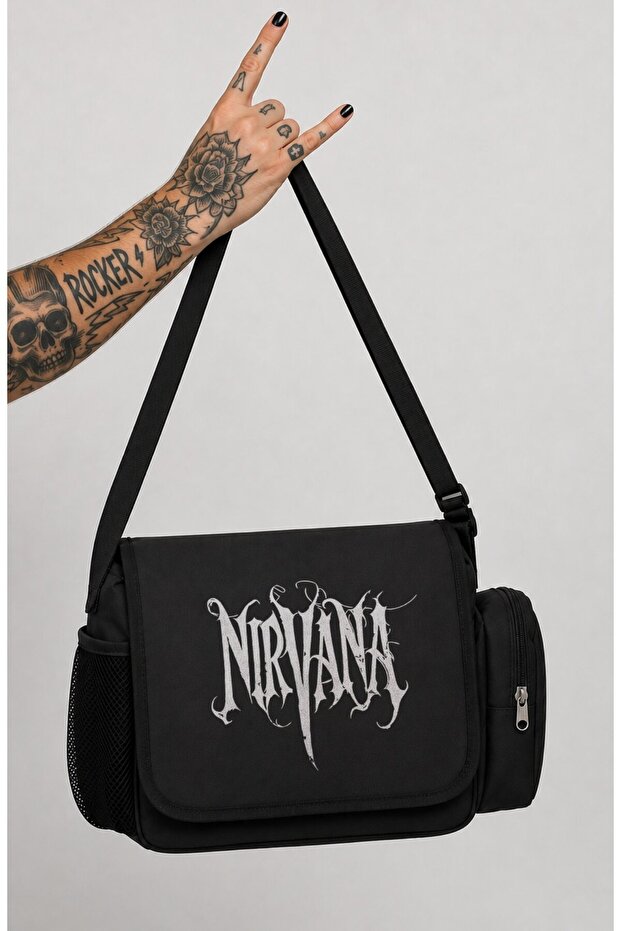 Unisex Rock Band Nirvana Printed Messenger Bag