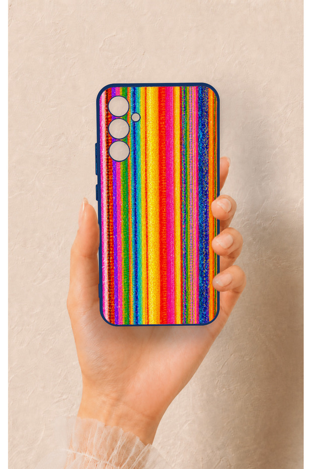 Samsung A34 Compatible Colorful Patterned Silicone Case
