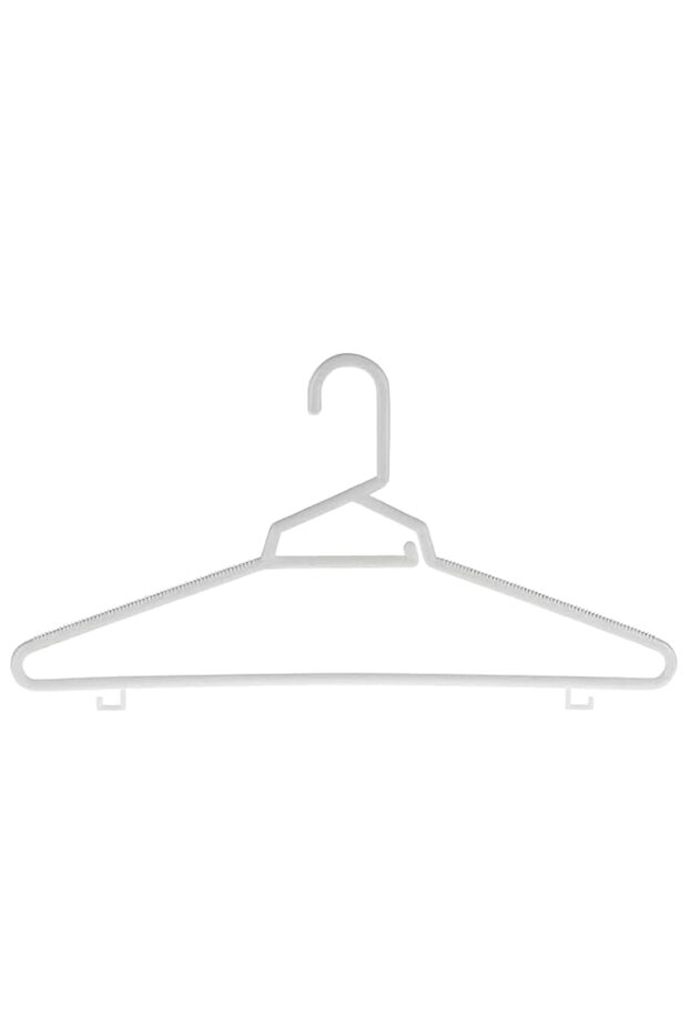 FEELINGS White Clothes Hangers, 5 Pack, Space-Saving, Lightweight