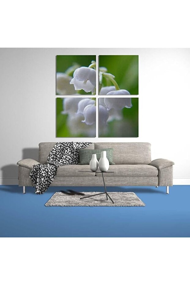 BPA® Little Domes, Canvas wall art, White, Canvas, 4 Pieces, 30 x 30