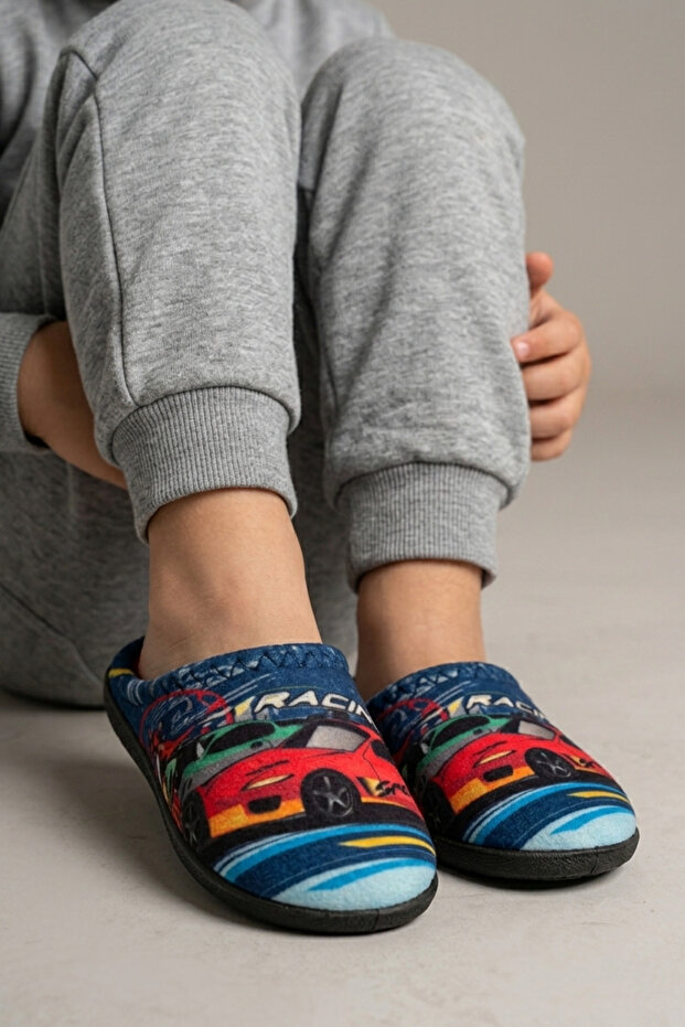 Car Patterned Boys' Home-Carpet Slippers