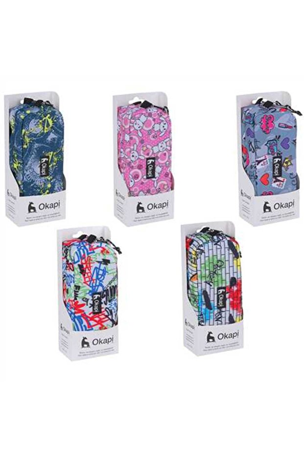 Pencil Bag Okp-108 Patterned with Double Compartments