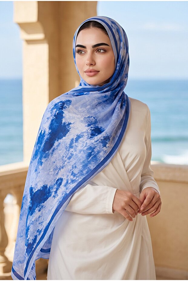 Batik Pattern Shawl Series Indigo