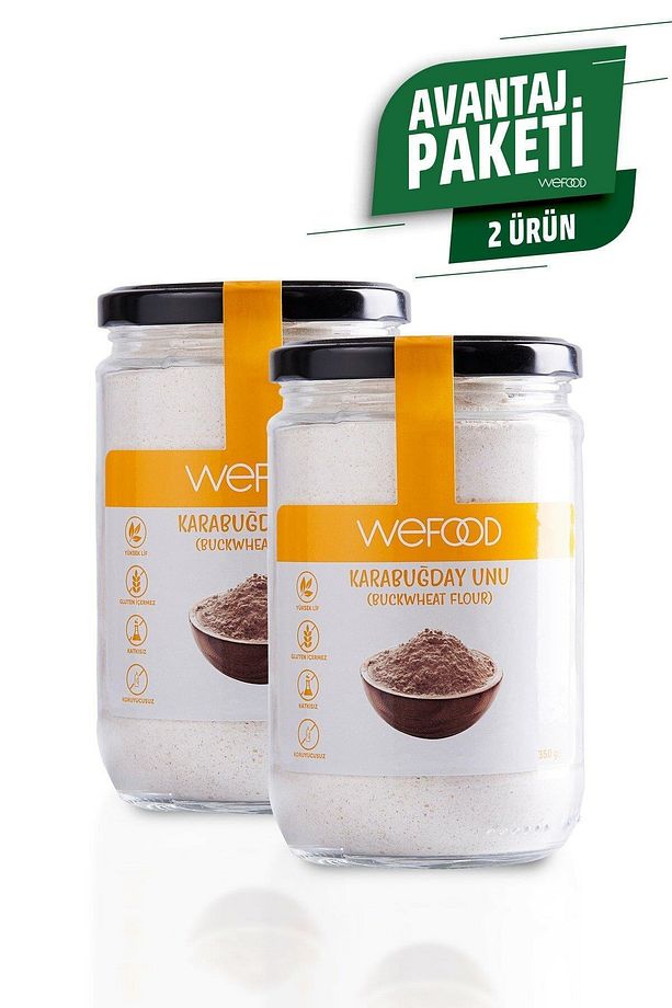 Glütensiz Vegan Katkısız Çiğ Karabuğday Unu 350 Gr 2 Adet - 1