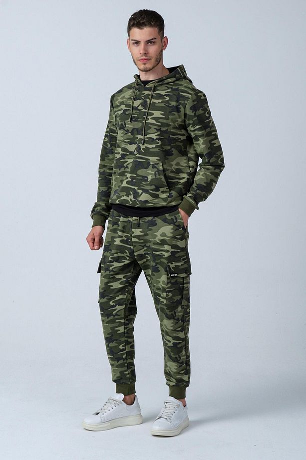 Kamuflaj Desenli Kapüşonlu Sweatshirt (e21-72100) - 1