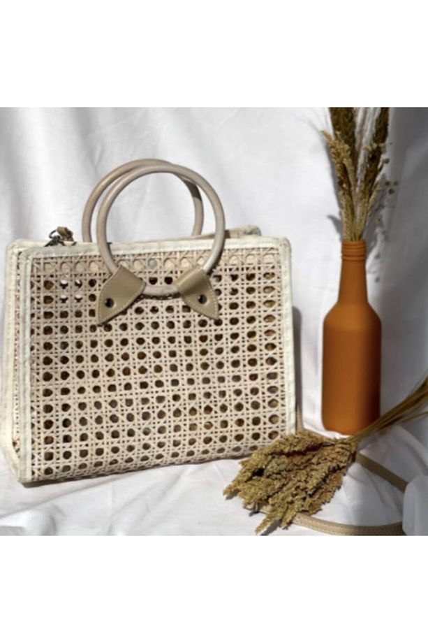 Theo Solihiya Handbag El Yapımı Hasır El&omuz Çantası - 6
