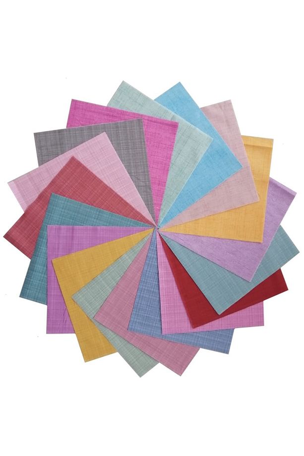 25x25 Cm 15 Adet Pamuklu Patchwork Kumaş 40yama Kırkyama Elişi Hobi - Kırçıllı Düz Kumaşlar - 1