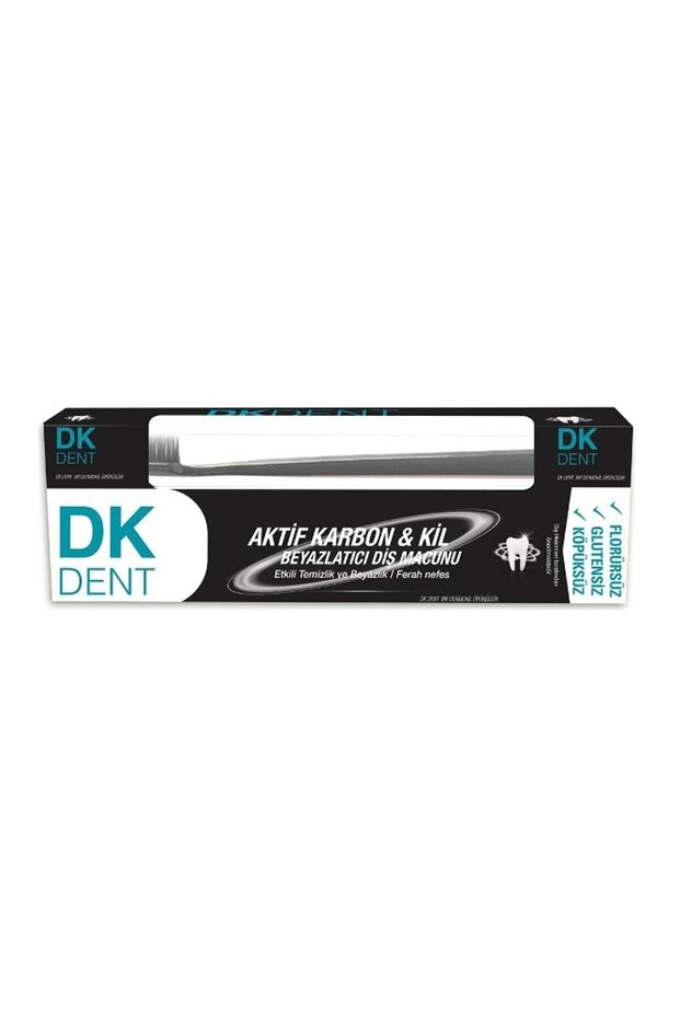 Activated Carbon & Clay Toothpaste + Toothbrush Dkdent 75 ml 86979160040421