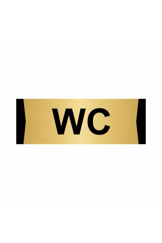 Wc 7X20Cm Gold Color Metal Directional Sheet