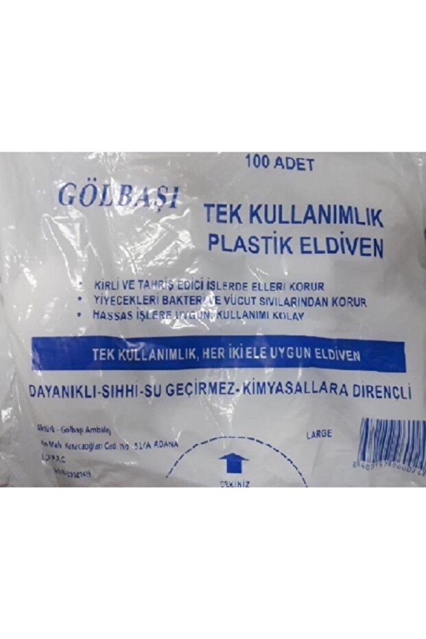 Tek Kullanımlık Plastik Eldiven 100 'lü 1 Adet - 1