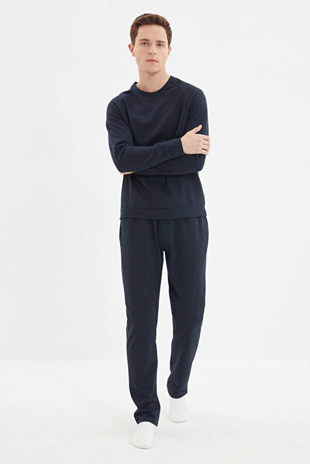 Lacivert Regular Fit Pijama Takımı TMNAW22PT0510 - 5