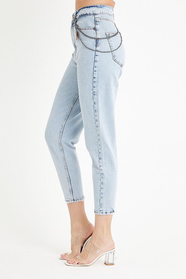 Slouchy Yüksek Bel Likralı Pantolon - 7