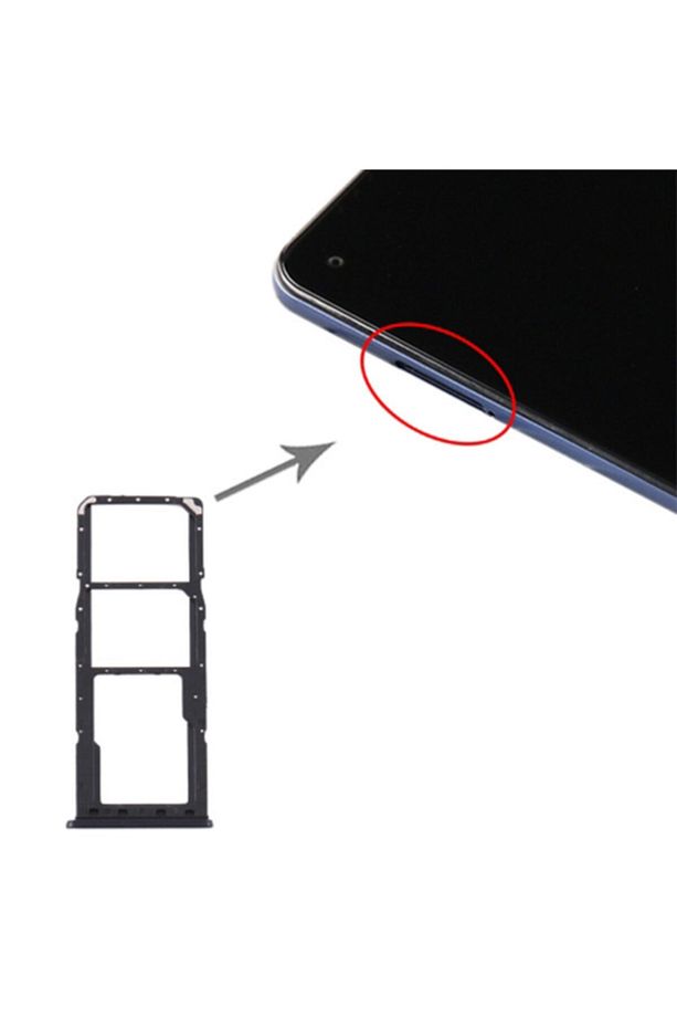 Samsung Galaxy A21s A217 Sim Ve Hafıza Kart Yuvası Sim Kızağı - Siyah - 1