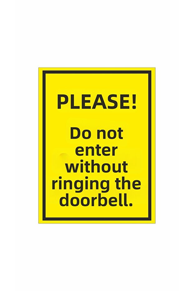 Please Do Not Enter Without Knocking on the Door Warning Sign 15X20Cm Size