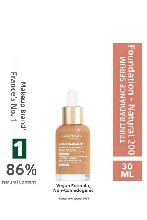 Teint Radiance Radiance Effect Serum Foundation with Hyaluronic Acid Vegan Natural 200