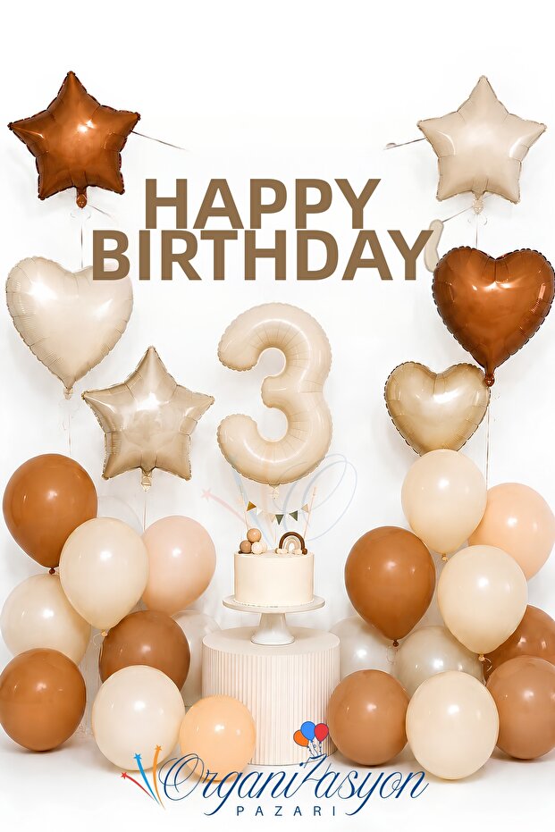 3 Year Old Retro Birthday Set, Everything in One Package