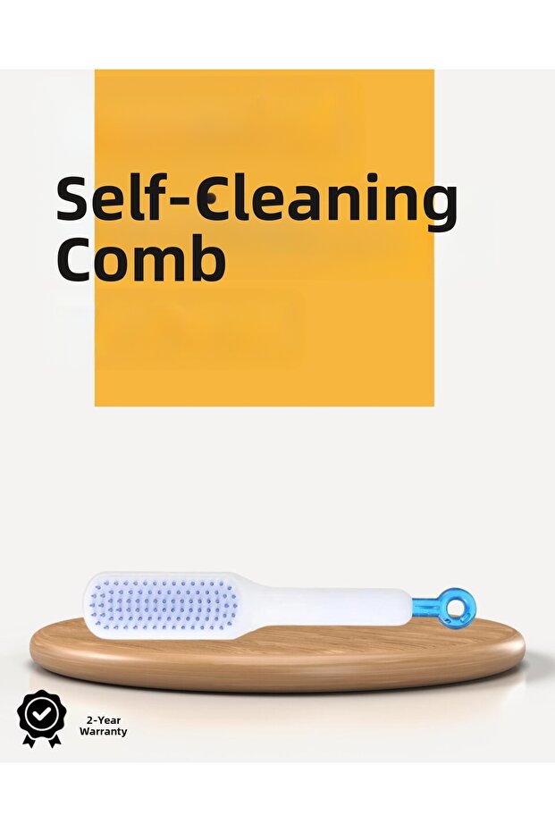 Self-Cleaning Hair Comb – Anti-Static Silicone Tips Abs Material 22X - Korbx1926-26