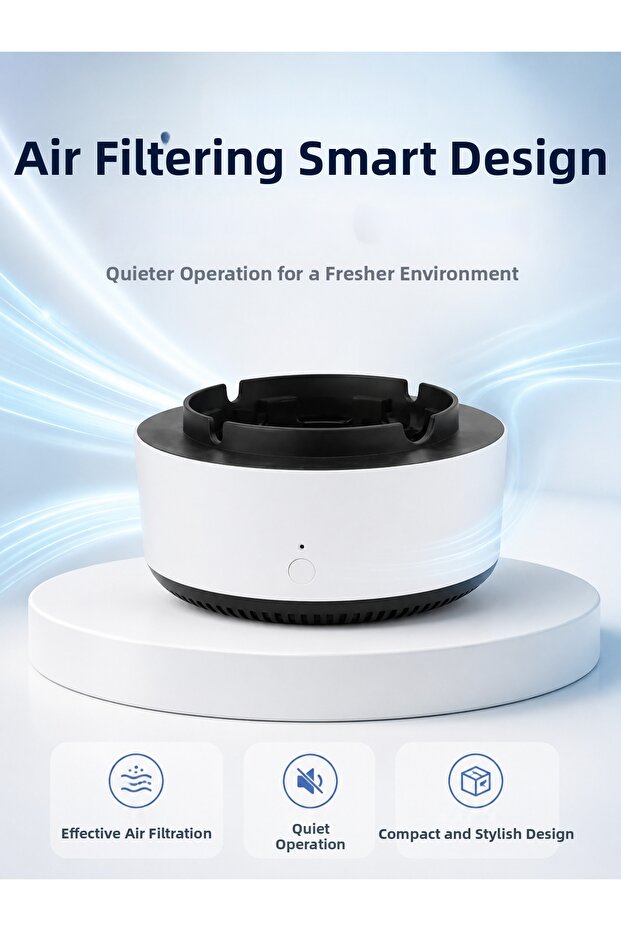 Preminium Air Purifier Ashtray, with Smoke Filter, Quiet Operation, Stylish Design
