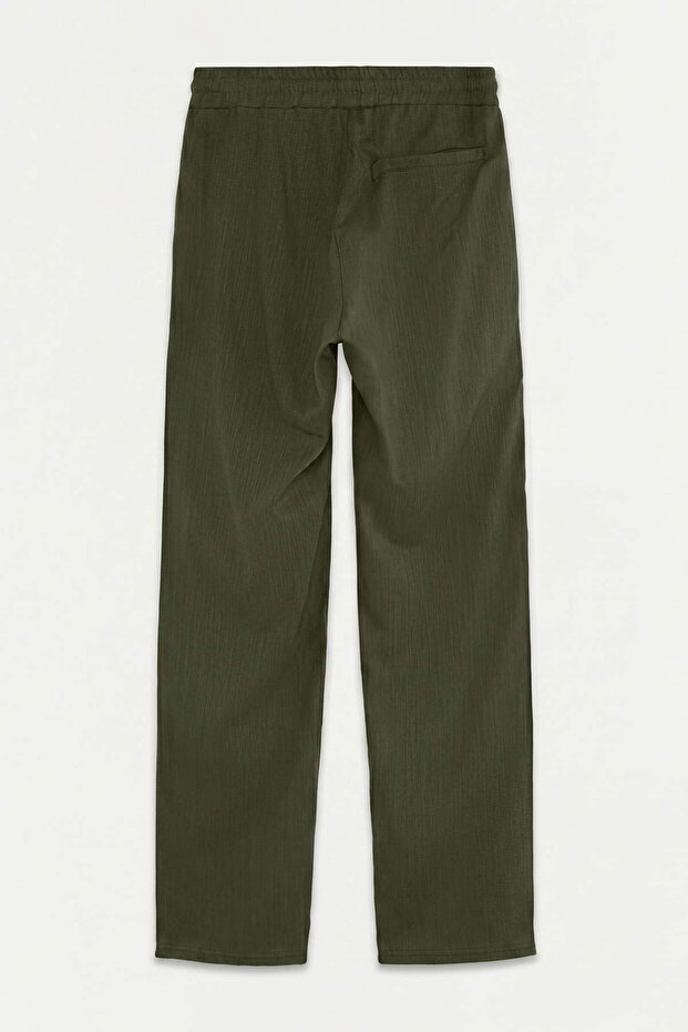 Haki Pamuklu Regular Fit Beli Lastikli Gömlek&Pantolon Alt-Üst Takım TMNSS26AU00001 - 10