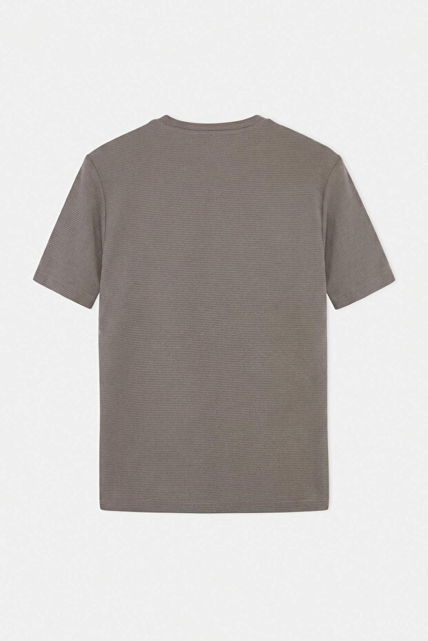 Vizon Regular/Normal Kesim Dokulu T-Shirt TMNSS26TS00067 - 6