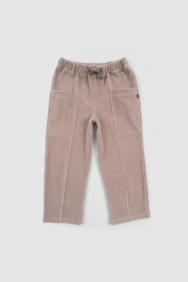 Kids Velvet Trousers Brown
