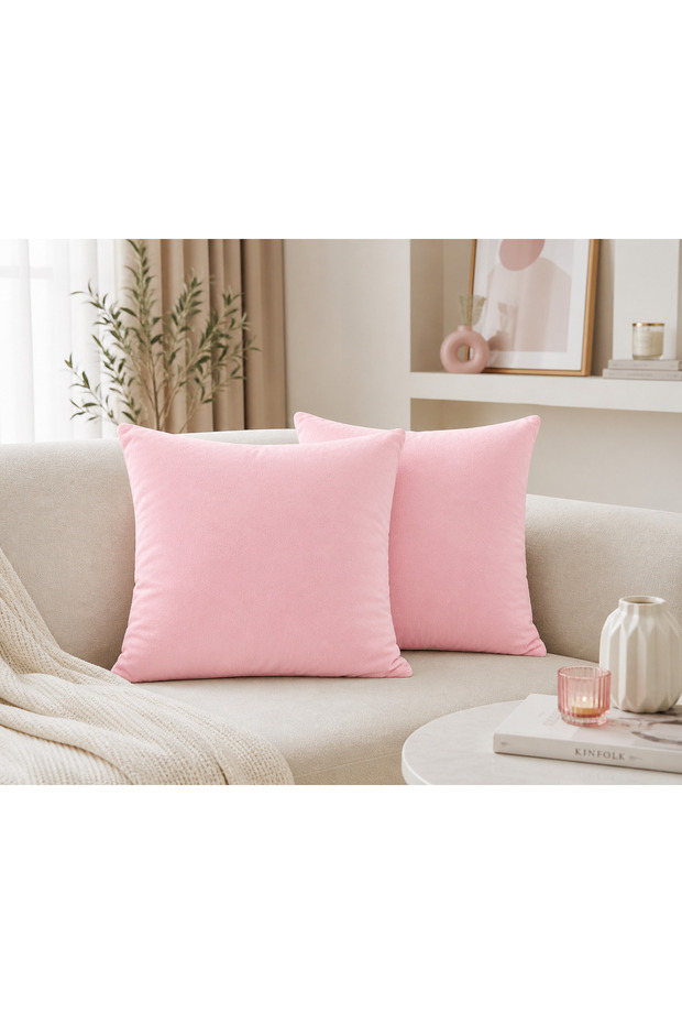 Pink Throw Pillow Cover Set of Two Decorative Modern Sofa Throw Pillows 45X45 / 50X50 / 40X40
