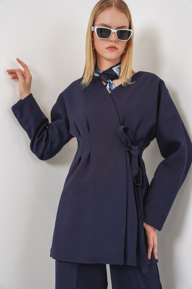 Bdart Belted V-Neck Jacket - 2