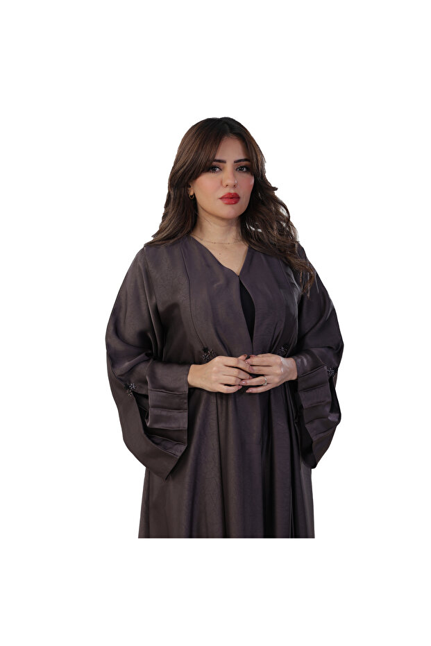 حرير هندي مجروش، تطريز يدوي ناعم، مناسب للسهرة