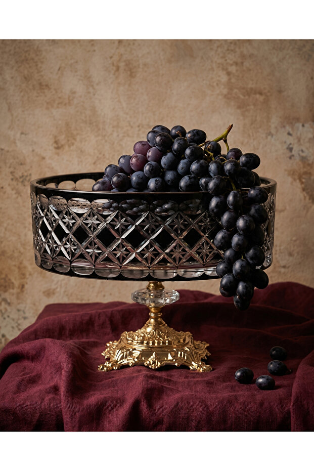 Crystal Cutting Decor Estrella 25 cm Glass Bowl