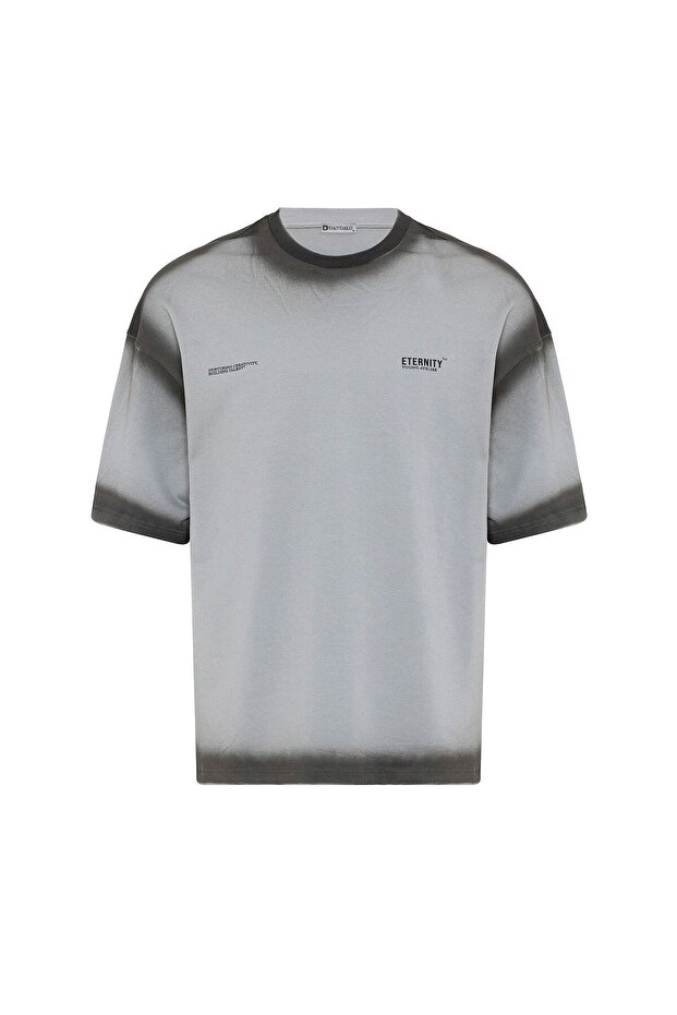 Washable Oversized T-Shirt with Text Detail