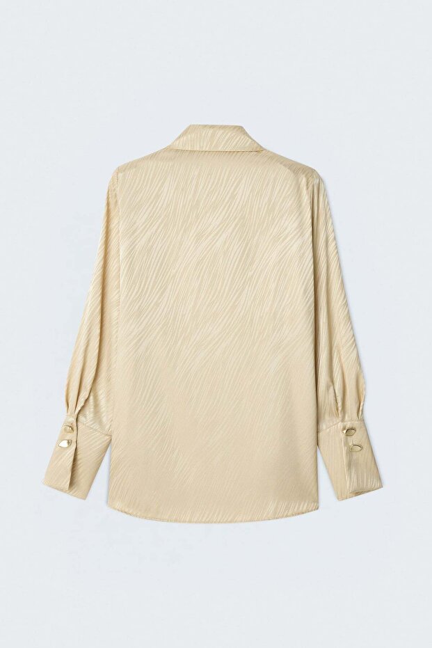 Zebra Patterned Shirt - Gold - 4