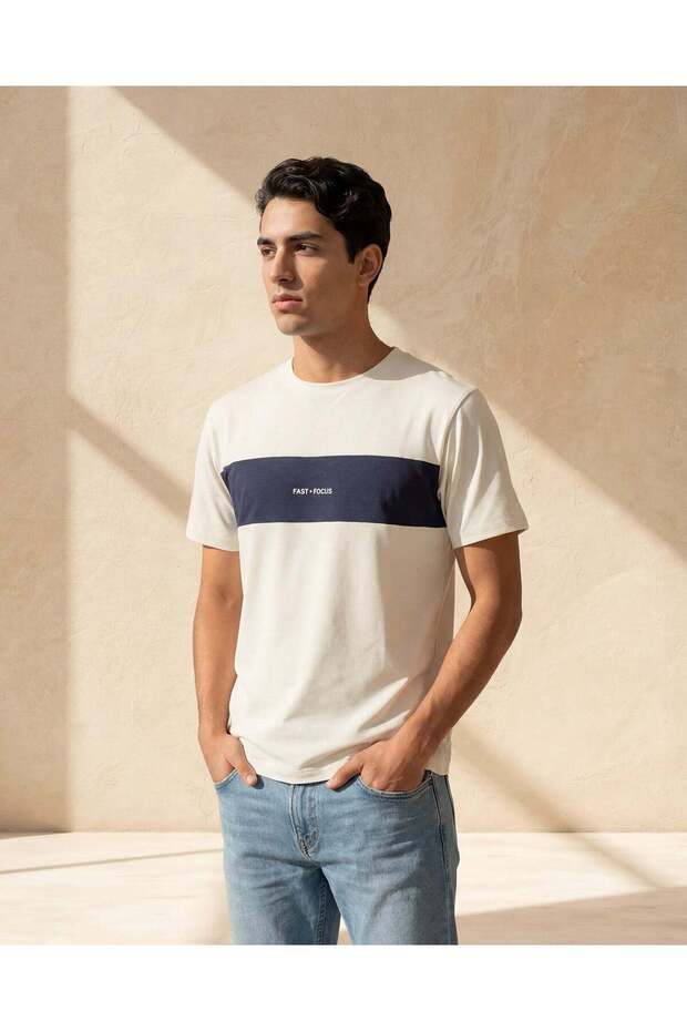 Men White Printed T-Shirt