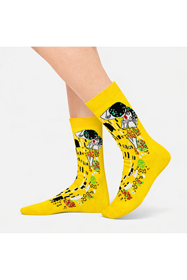 Kiss Patterned Colorful Socks - 2