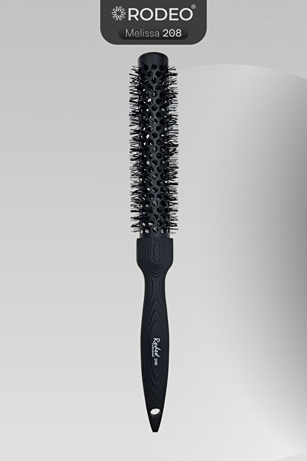 Black Melissa 208 Hair Brush Broken Hair Blow Drying, Combing, Styling - Heat Resistant 40mm