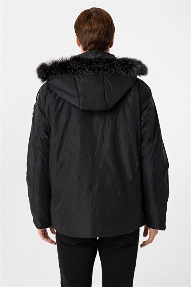 Siyah Regular Cepsiz Mont - 7