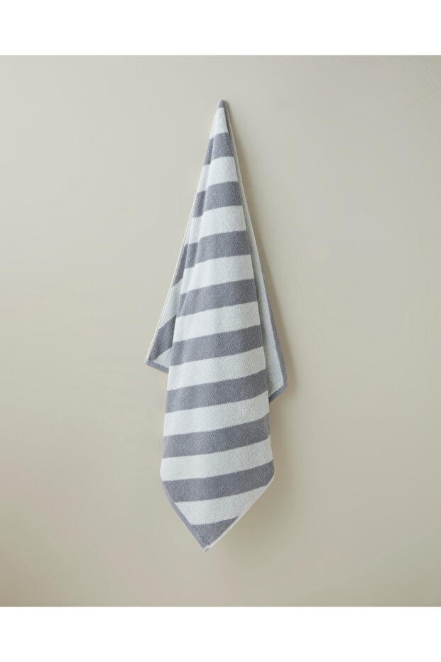 Diagonal Cotton Bath Towel 90X150 cm Gray