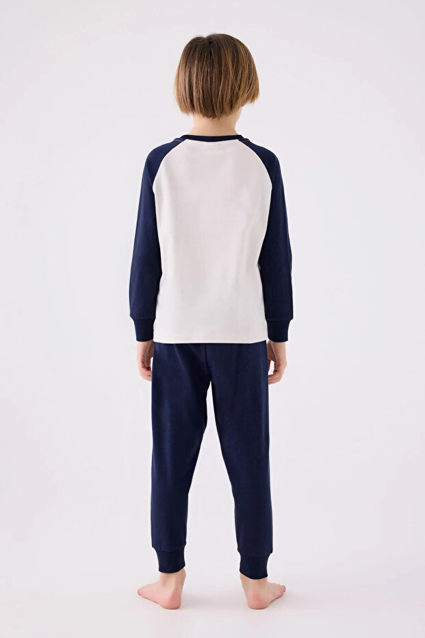 Rolypoly Boy's Cream Pajama Set - 4