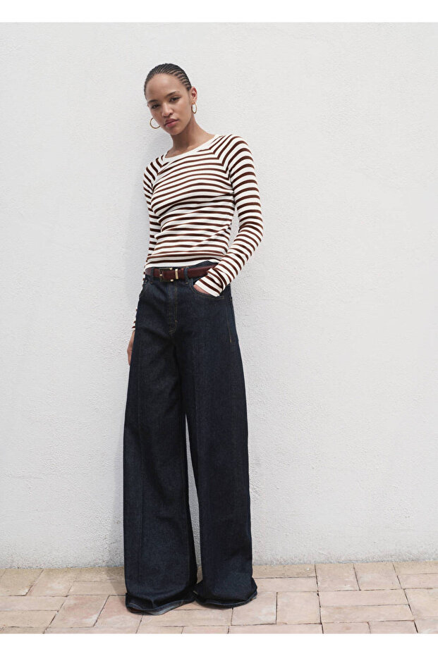 Langärmliger, dünner Strickpullover - 2