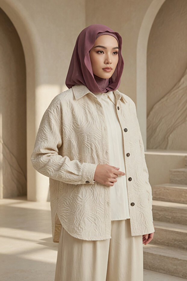 Chiffon Hooded Combed Cotton Bonnet with Neck Covering Feature, B-95, Dusty Rose - Dusty Rose