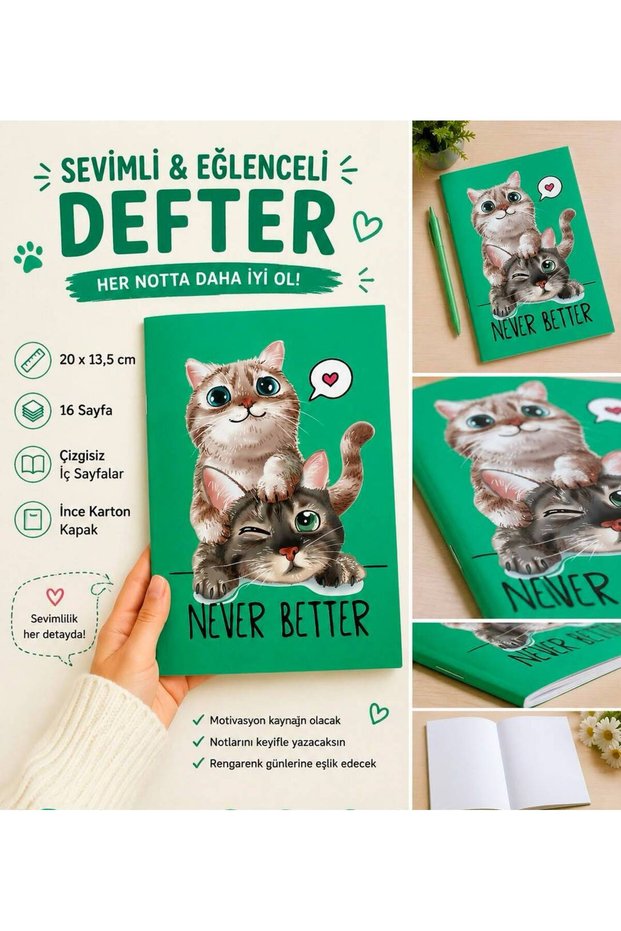 Green Cat Notebook