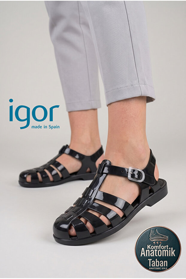 صندل بإبزيم نسائي S10258 Bıarrıtz