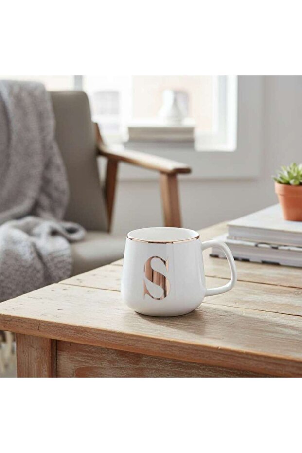Alphabet S Mug 380ml -white